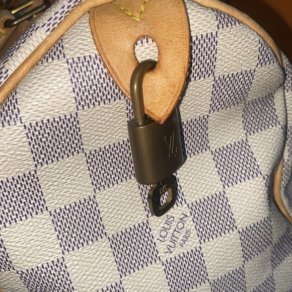 Louis Vuitton Speedy 25 Damier Azur Satchel - Picture 12 of 16